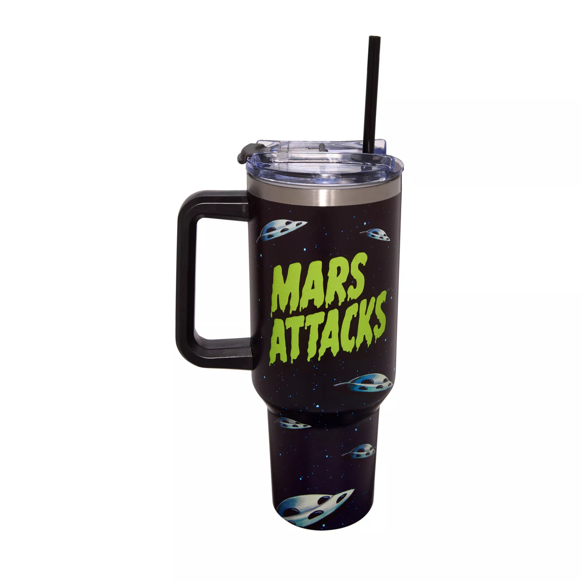 Mars Attacks Stainless Steel Travel Tumbler with Straw - 40oz. at Spencer's