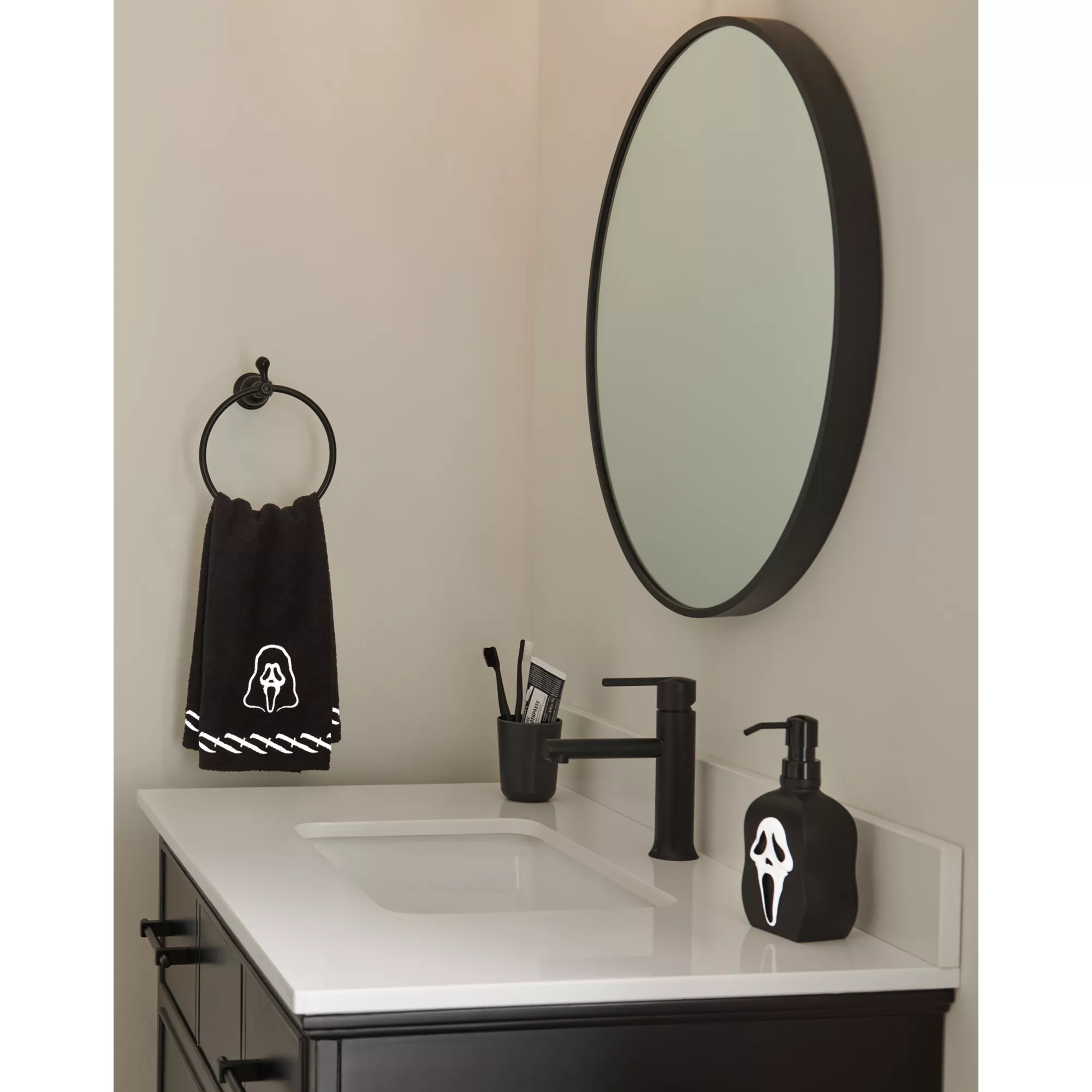 Ghost Face Mask Hand Towel at Spirit Halloween