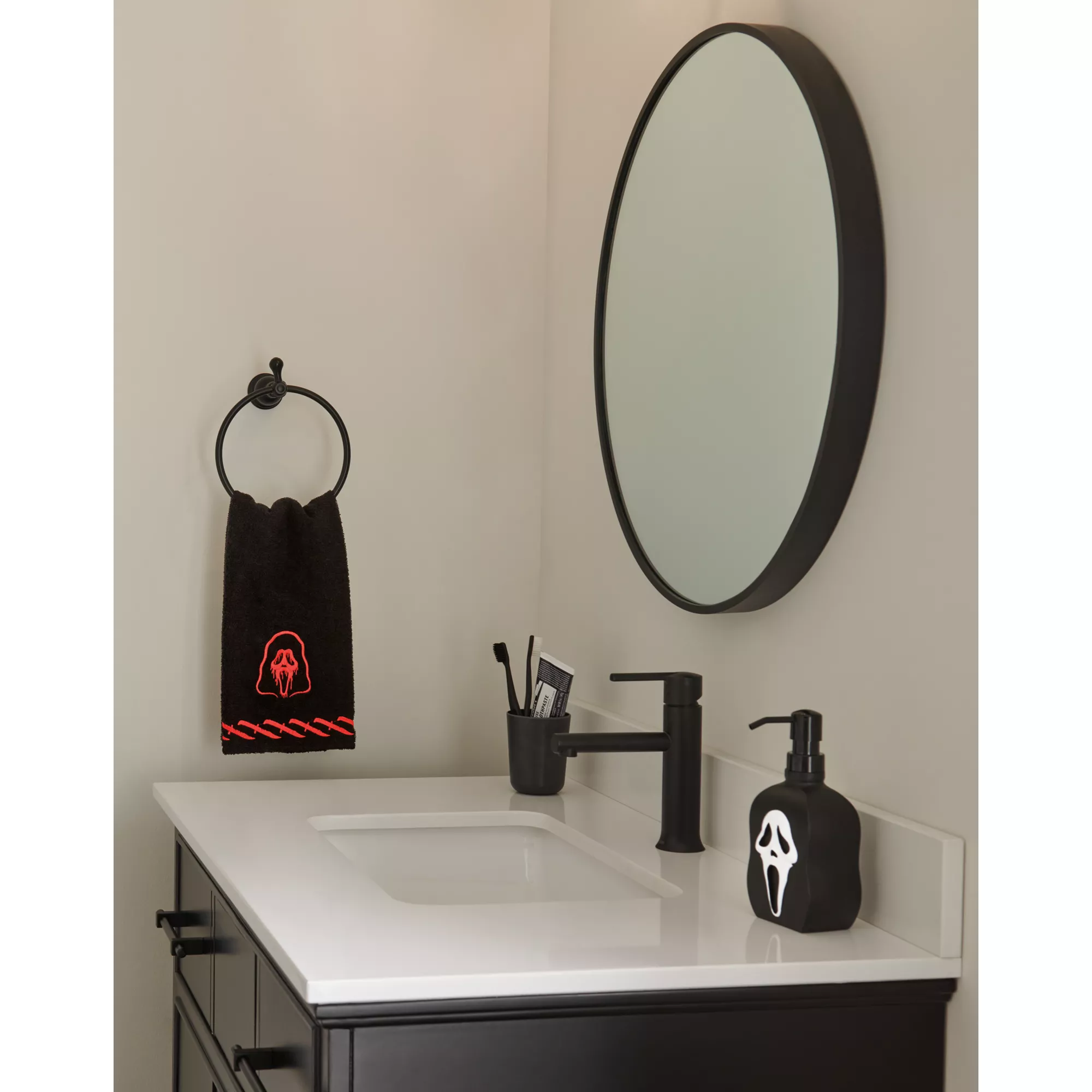 Ghost Face Knife Hand Towel at Spirit Halloween