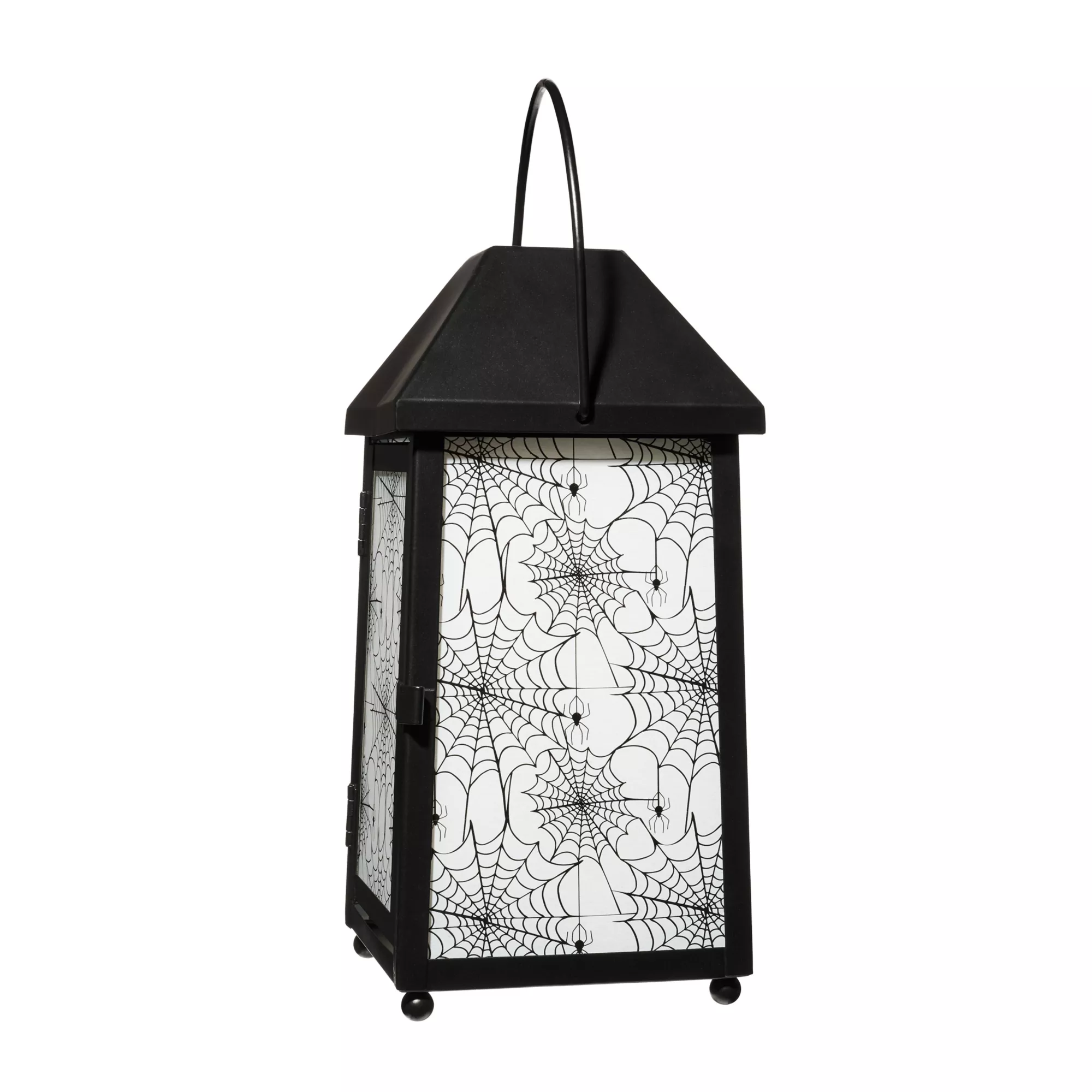 White Glass Spider Web Lantern at Spencer's