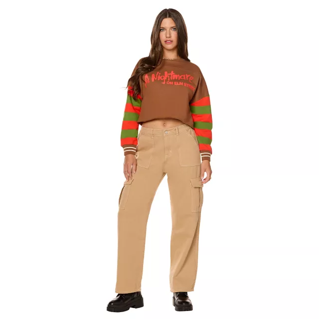 Freddy Krueger Cropped Crewneck - A Nightmare on Elm Street at Spencer's