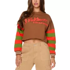 Freddy Krueger Cropped Crewneck - A Nightmare on Elm Street at Spencer's