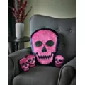 Pink Skull Zip-Up Pillows Set - 4 Pack at Spirit Halloween