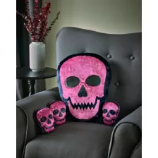 Pink Skull Zip-Up Pillows Set - 4 Pack at Spirit Halloween