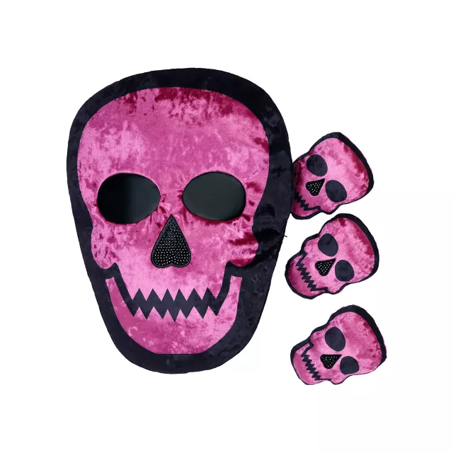 Pink Skull Zip-Up Pillows Set - 4 Pack at Spirit Halloween