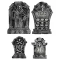 Multi-Pack Skull Tombstones - 4 Pack at Spirit Halloween
