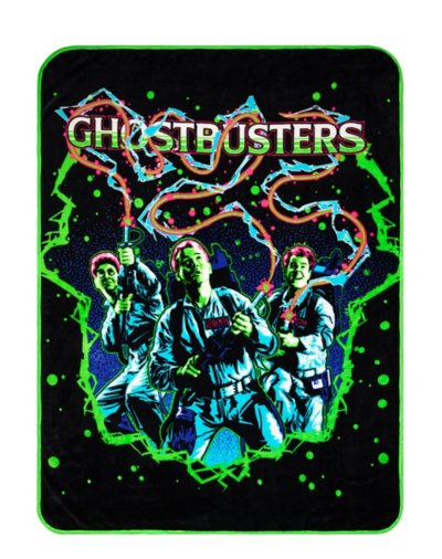 Neon Ghostbusters Fleece Blanket