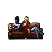 Beetlejuice Couch Sign at Spirit Halloween