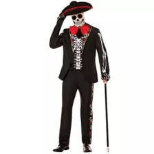 Adult Day of the Dead Skeleton Suit Costume at Spencer's