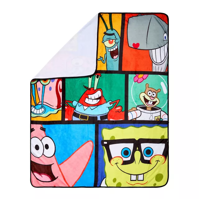 SpongeBob SquarePants Characters Grid Fleece Blanket at Spirit Halloween