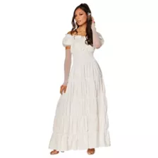 Adult White Peasant Dress at Spirit Halloween