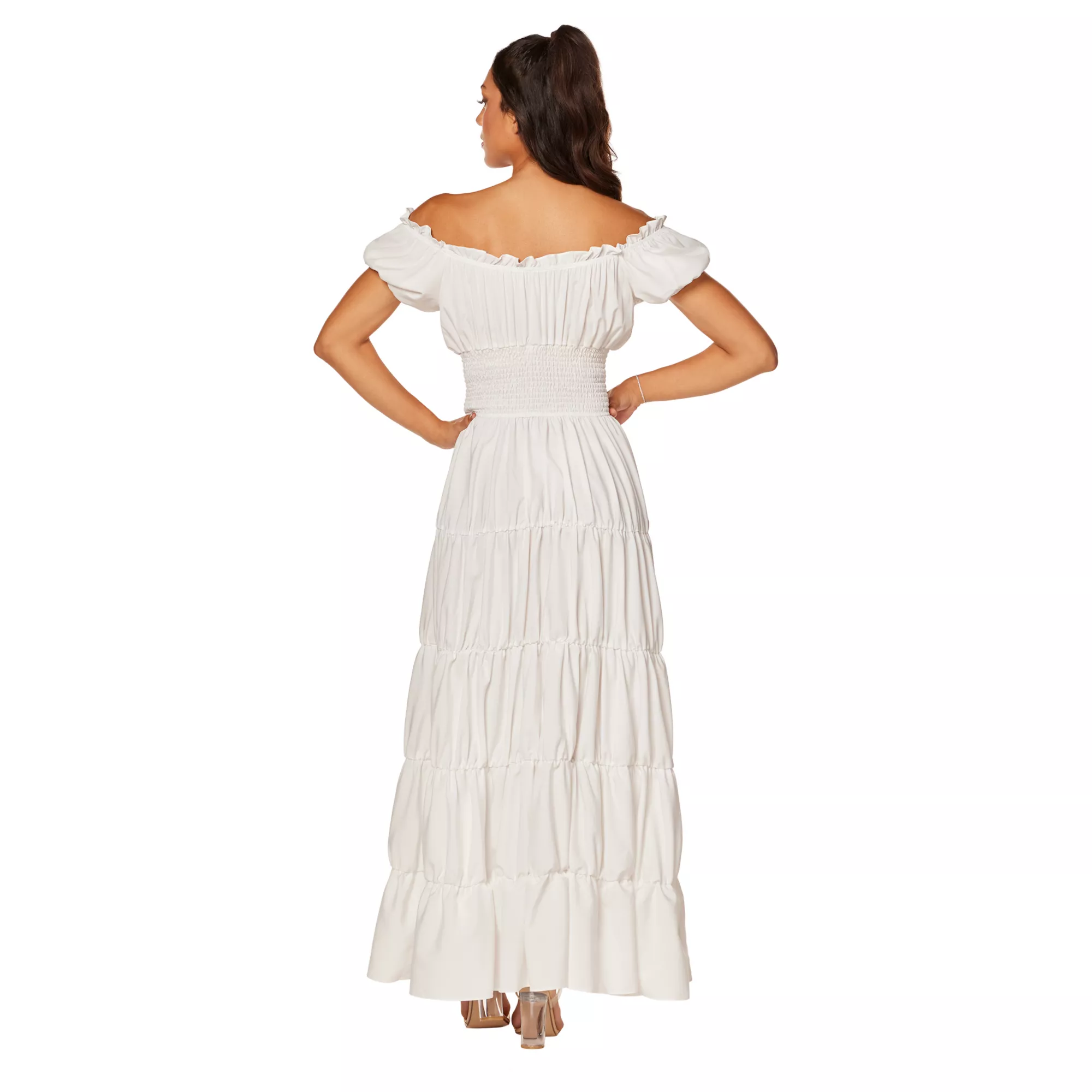 Adult White Peasant Dress at Spirit Halloween