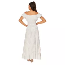 Adult White Peasant Dress at Spirit Halloween
