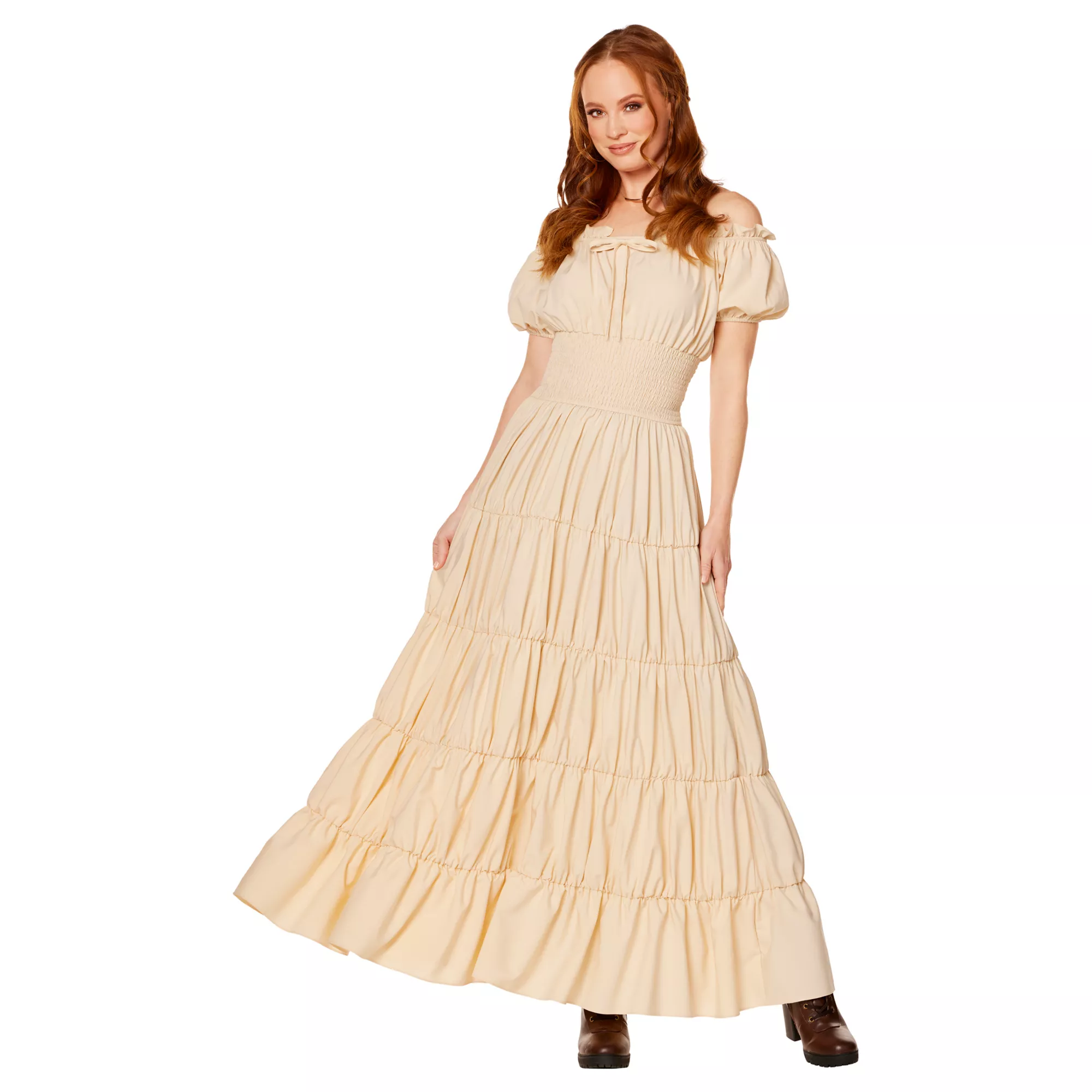 Adult Beige Peasant Dress at Spirit Halloween
