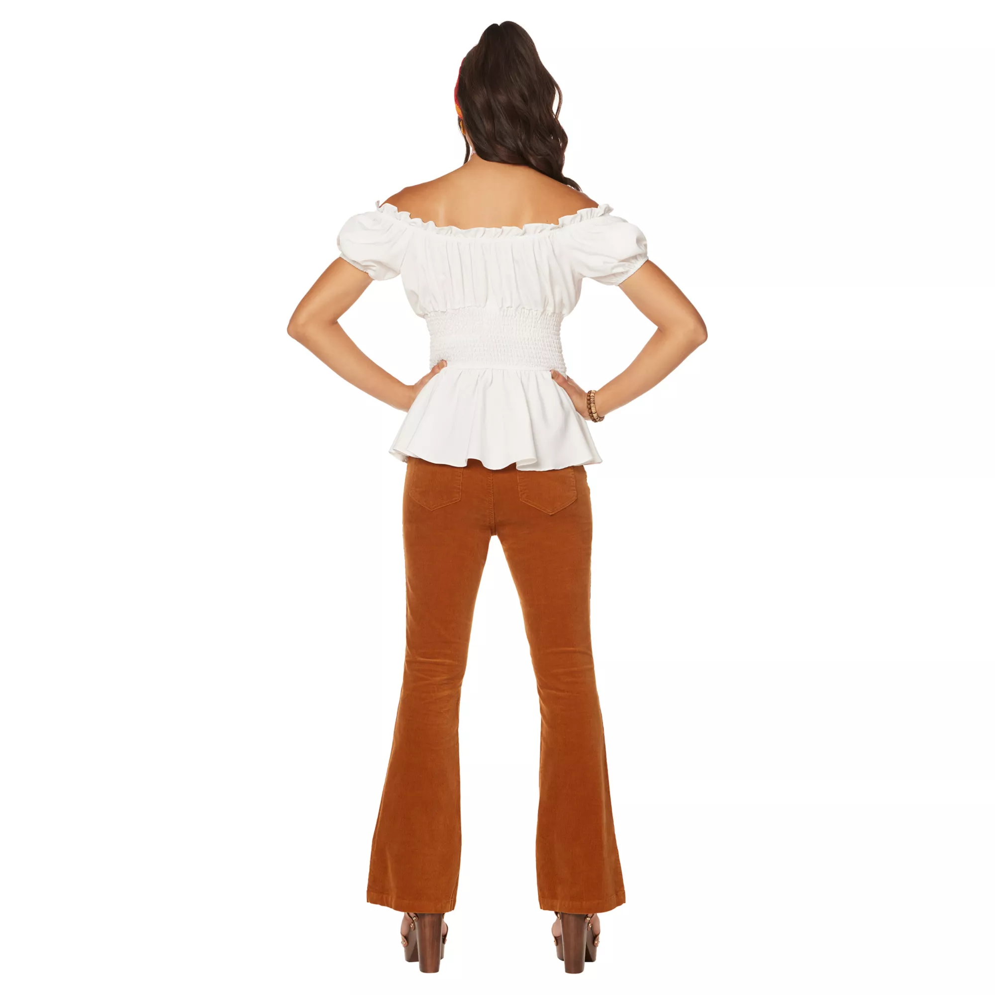 Adult White Peasant Top at Spirit Halloween