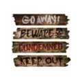 Scary Phrase Haunted Window Boards at Spirit Halloween