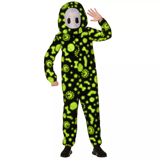 Kids Glow in the Dark Spooky Doodles Jumpsuit Costume - Fall Guys at Spirit Halloween