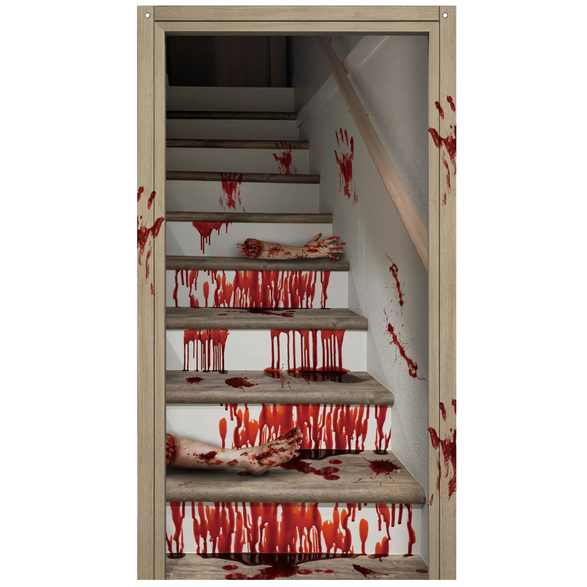 Bloody Stairs Door Cover at Spirit Halloween