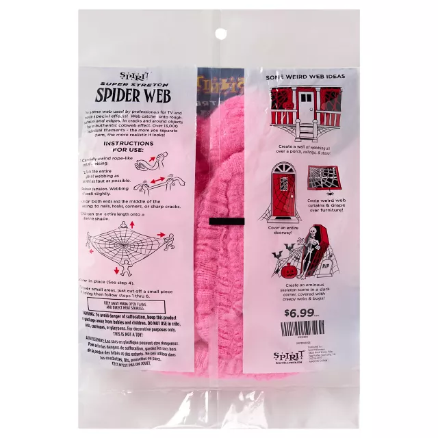 Super Stretch Spider Web Pink at Spirit Halloween