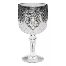Silver Spider Gothic Glass Goblet at Spirit Halloween