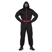 Adult Black Guard Costume -  Squid Game at Spencer's