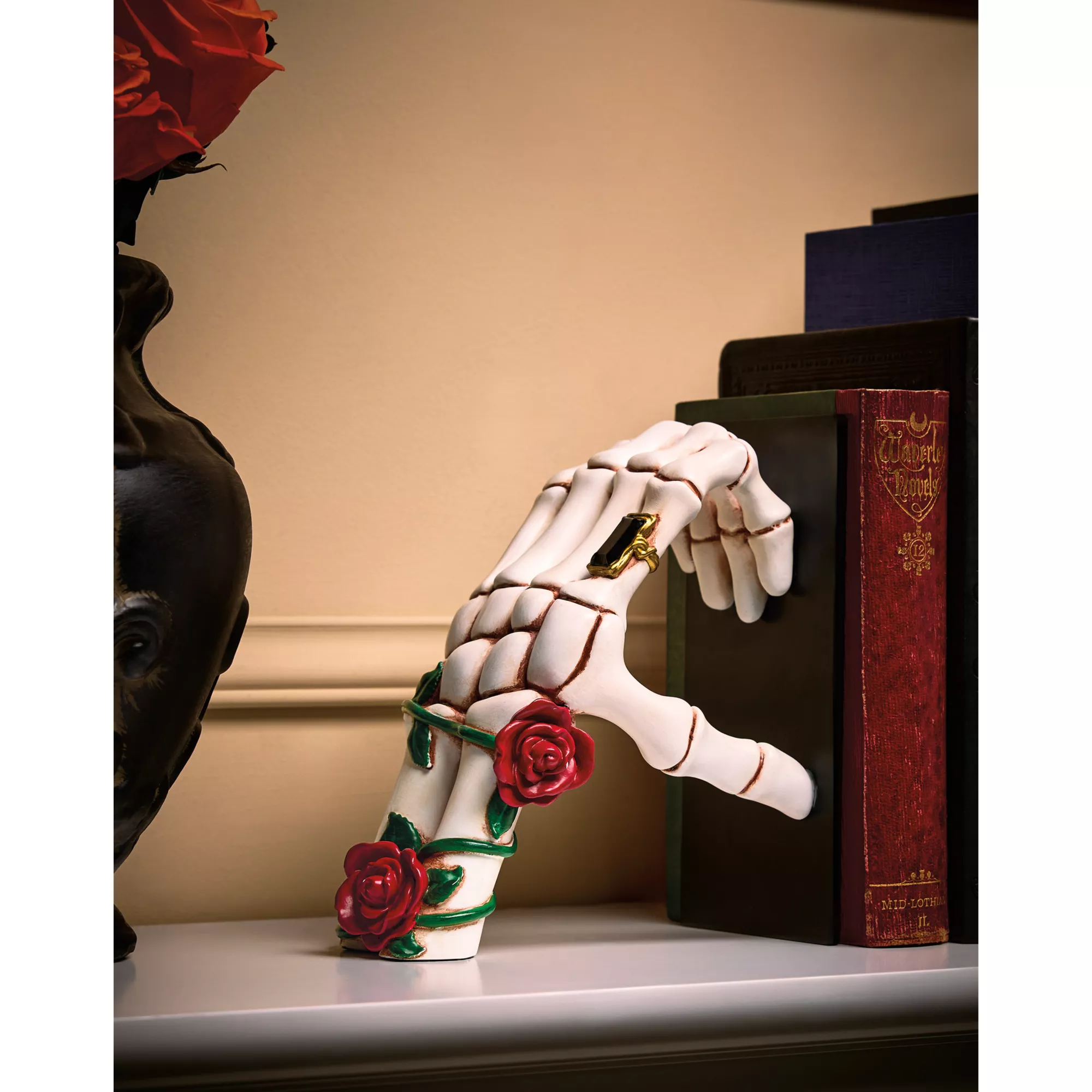 Enchanted Skeleton Heart Bookends