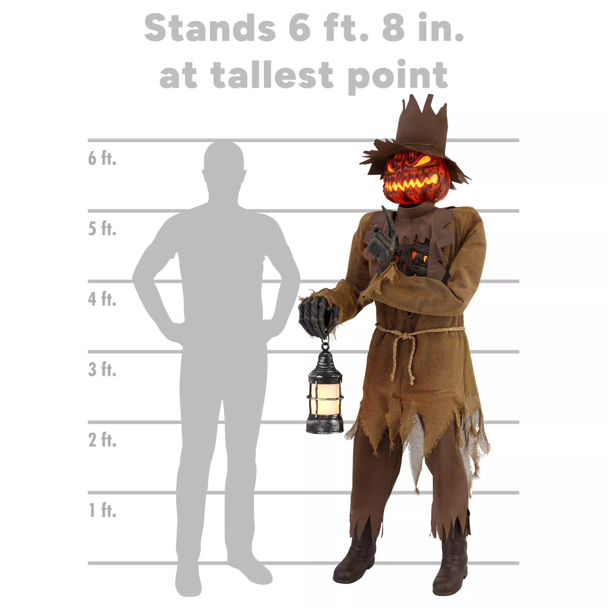 6 Ft 8 In The Lantern Keeper Animatronic