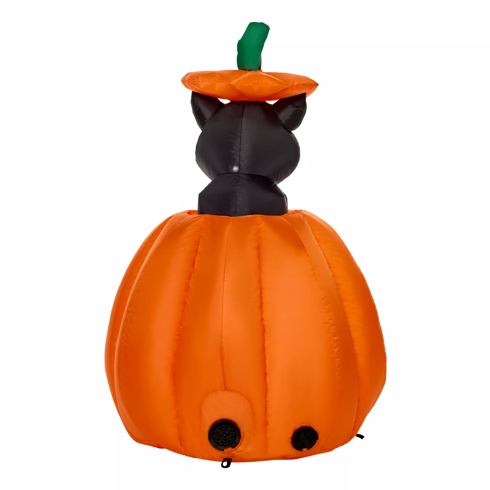 3 Ft 7 In Light-Up Animated Rising Pumpkin Cat Inflatable Decoration at Spirit Halloween