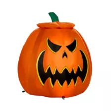 3 Ft 7 In Light-Up Animated Rising Pumpkin Cat Inflatable Decoration at Spirit Halloween