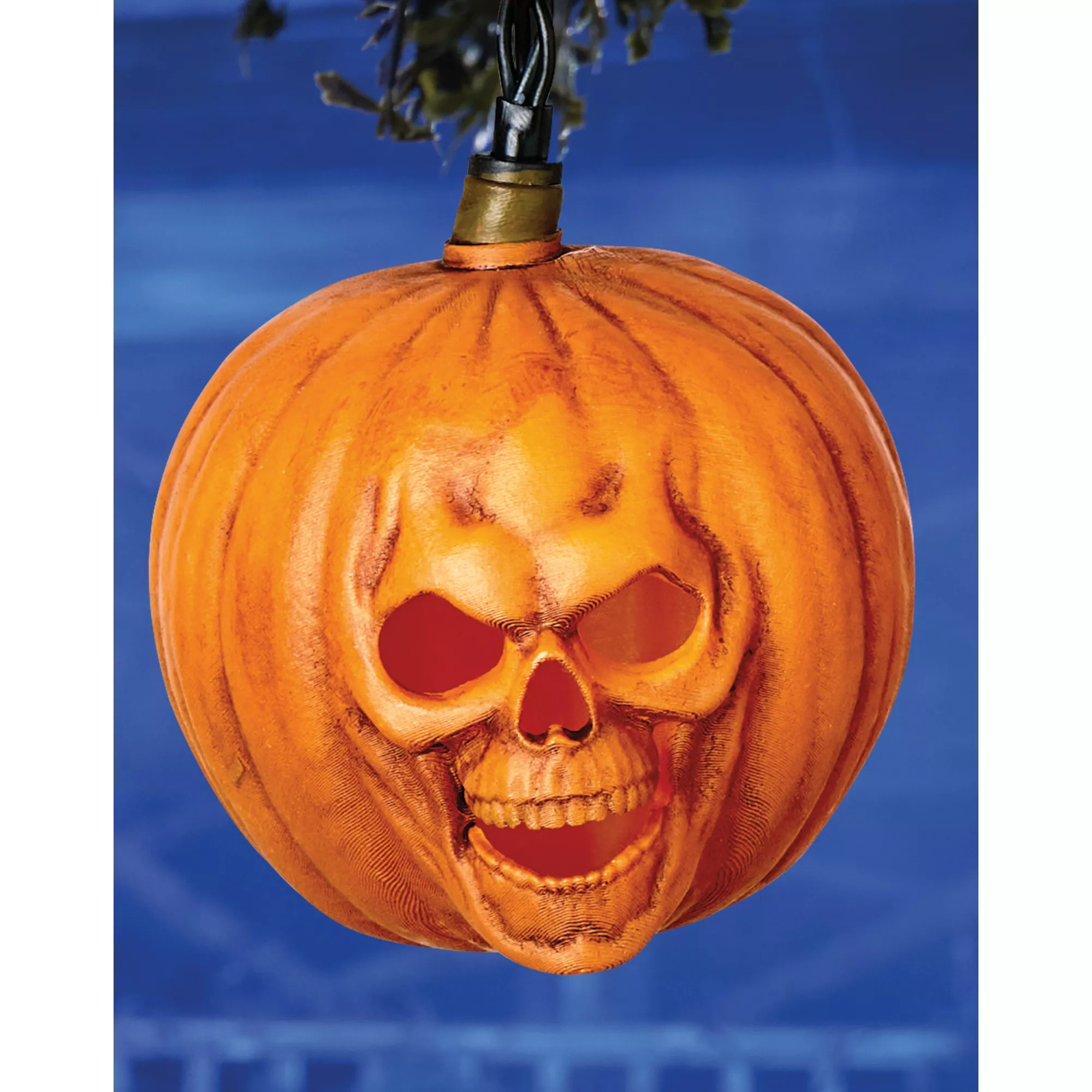 Orange Jack-o'-Lantern Skull String Lights - Halloween II at Spirit Halloween