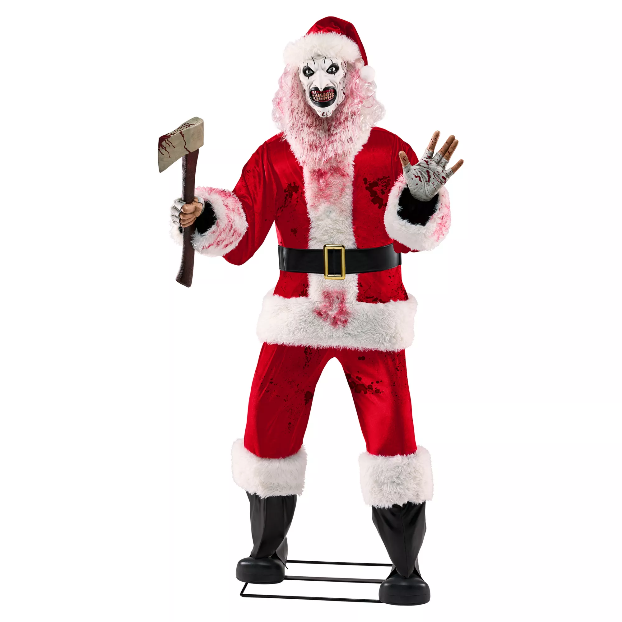 6 Ft 3 In Art the Clown Santa Claus Animatronic - Terrifier 3 at Spirit Halloween