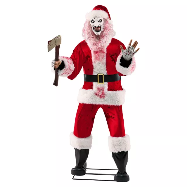6 Ft 3 In Art the Clown Santa Claus Animatronic - Terrifier 3 at Spirit Halloween