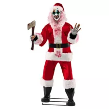 6 Ft 3 In Art the Clown Santa Claus Animatronic - Terrifier 3 at Spirit Halloween