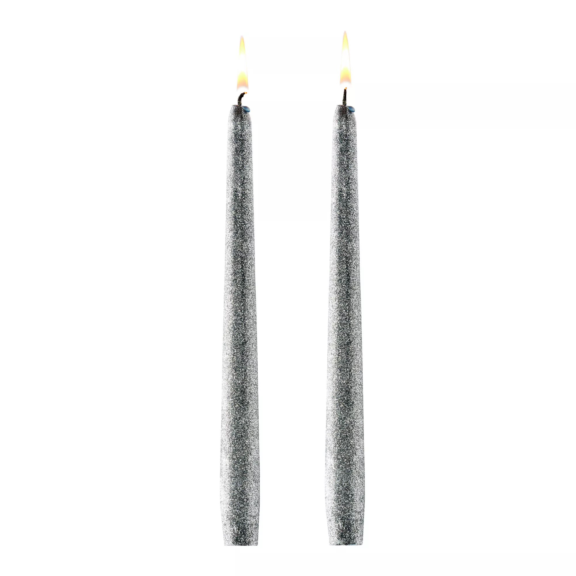 Enchant Black Glitter Drip Candles - 2 Pack