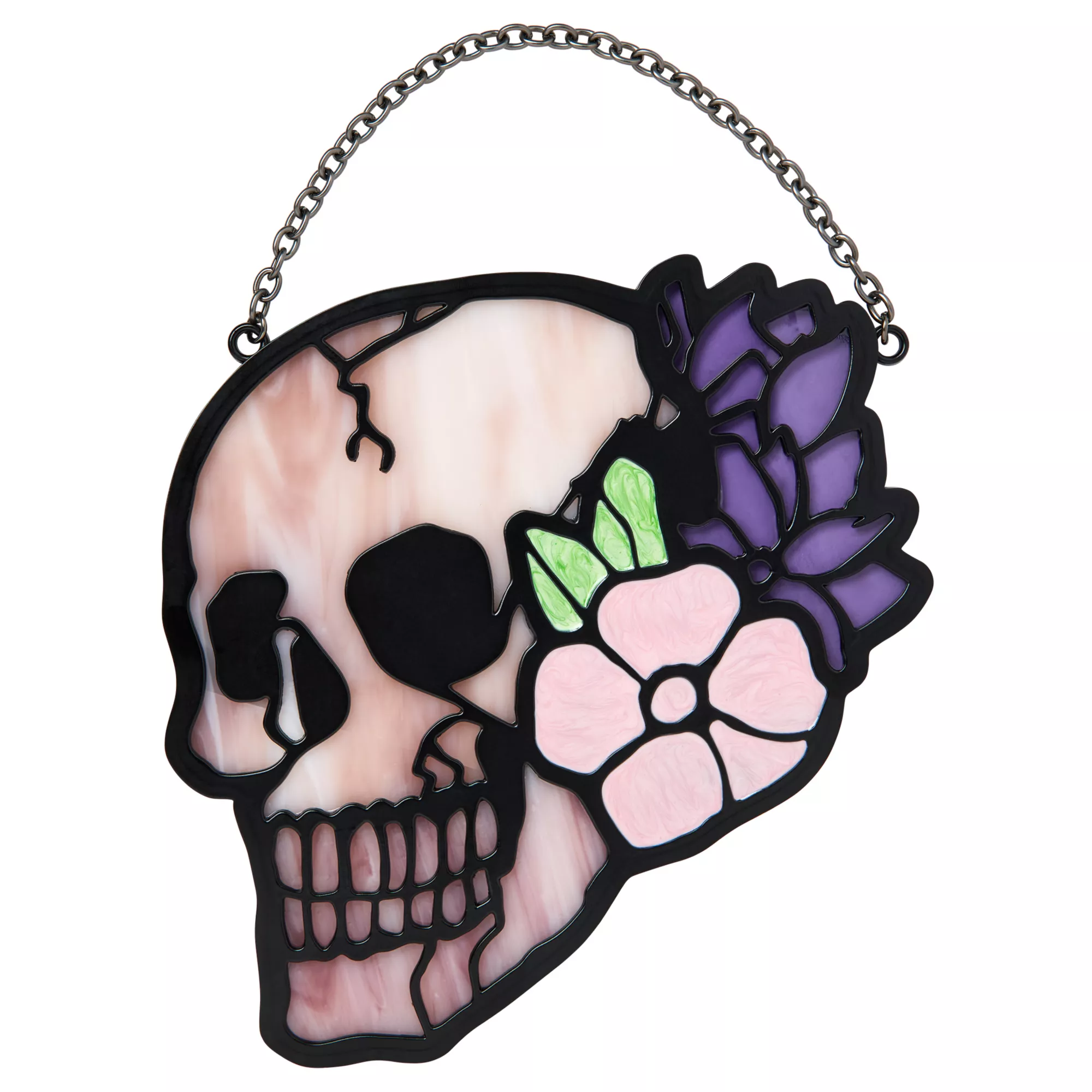 Skull Flower Suncatcher at Spencer's