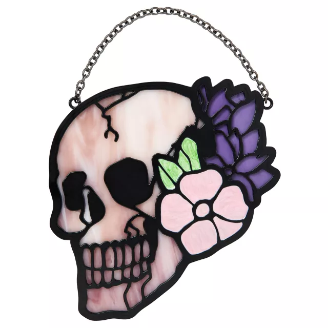 Skull Flower Suncatcher at Spencer's