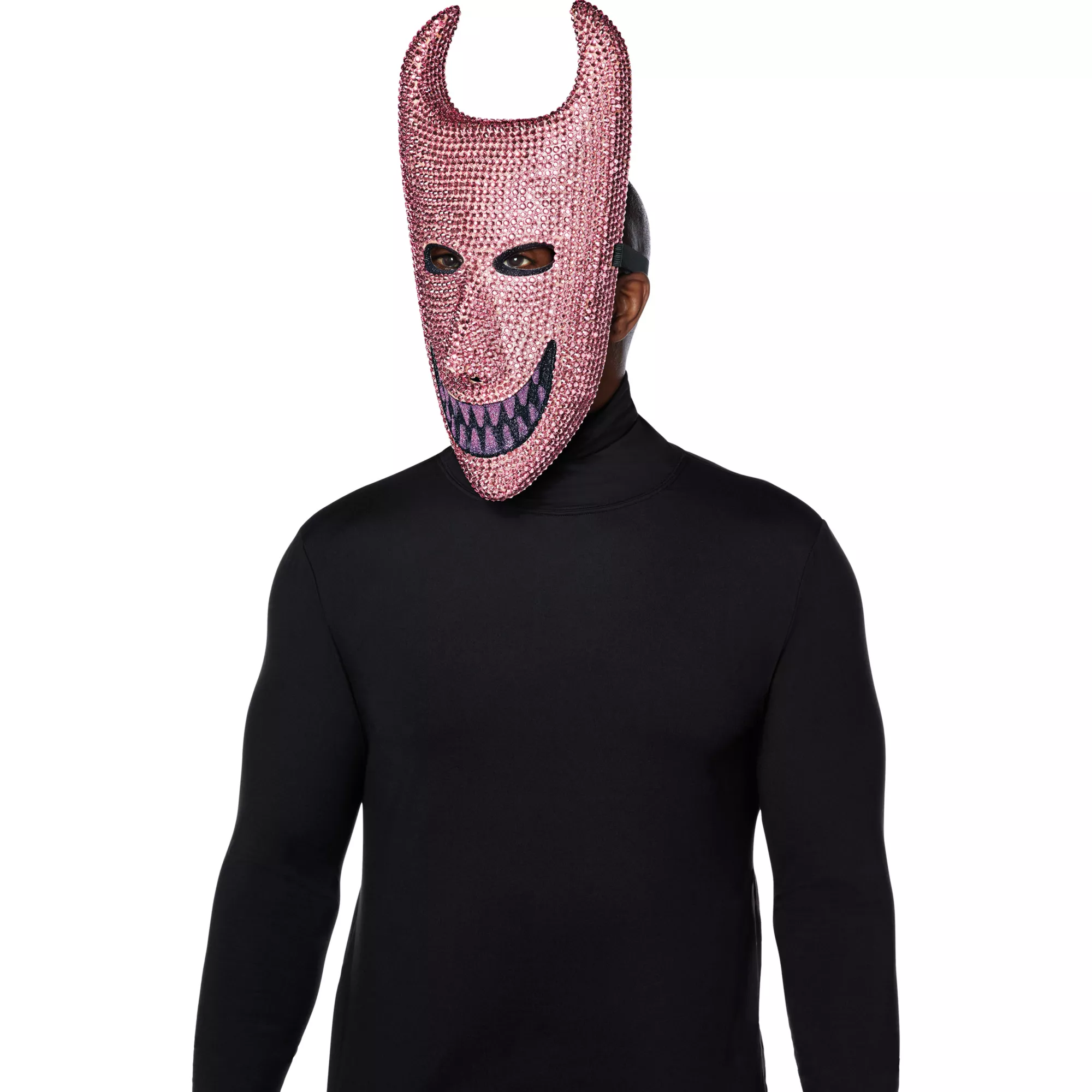 Bling Lock Pink Rhinestone Half Mask -  The Nightmare Before Christmas at Spencer's