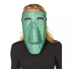 Bling Shock Green Rhinestone Half Mask -  The Nightmare Before Christmas at Spencer's