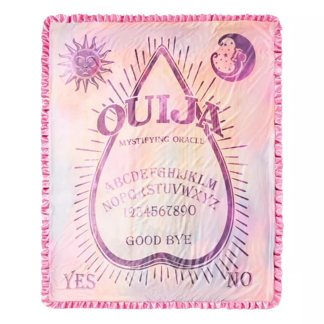 Pink Ouija Ruffle Fleece Blanket at Spirit Halloween