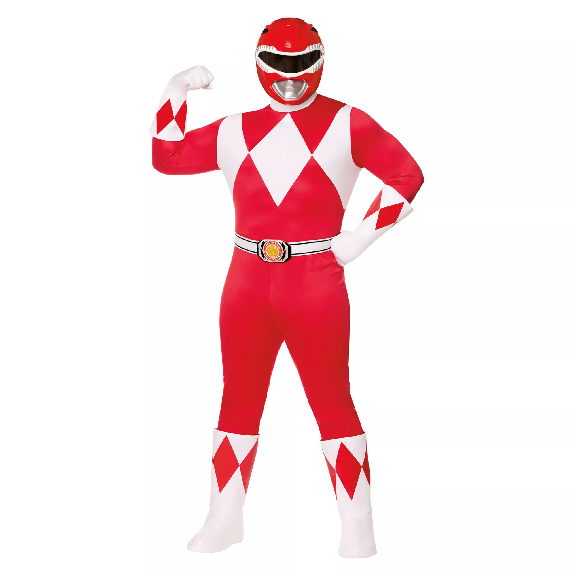 Adult Red Power Ranger Costume - Mighty Morphin Power Rangers at Spirit Halloween