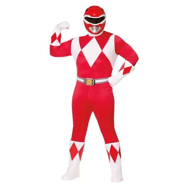 Adult Red Power Ranger Costume - Mighty Morphin Power Rangers at Spirit Halloween