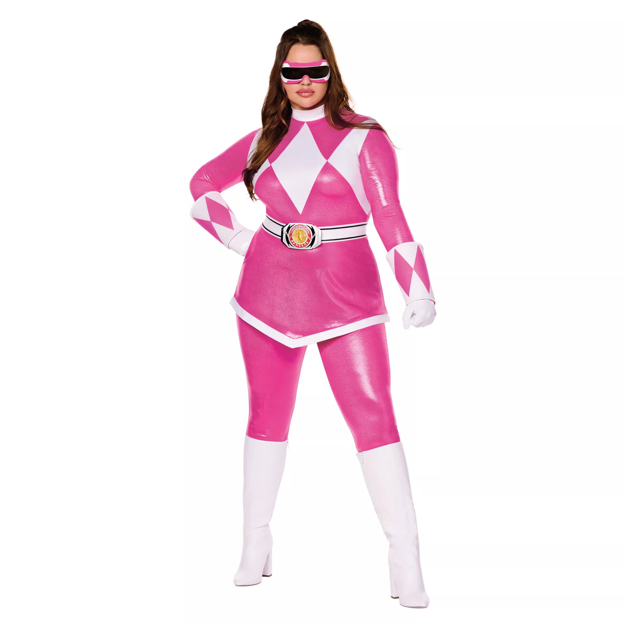 Adult Pink Power Ranger Costume - Mighty Morphin Power Rangers at Spirit Halloween