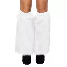 White Furry Leg Warmers at Spirit Halloween