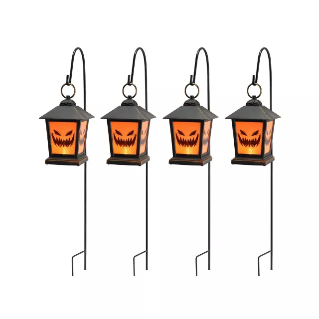 LED Jack-O-Lantern Pathway Markers - 4 Pack at Spirit Halloween