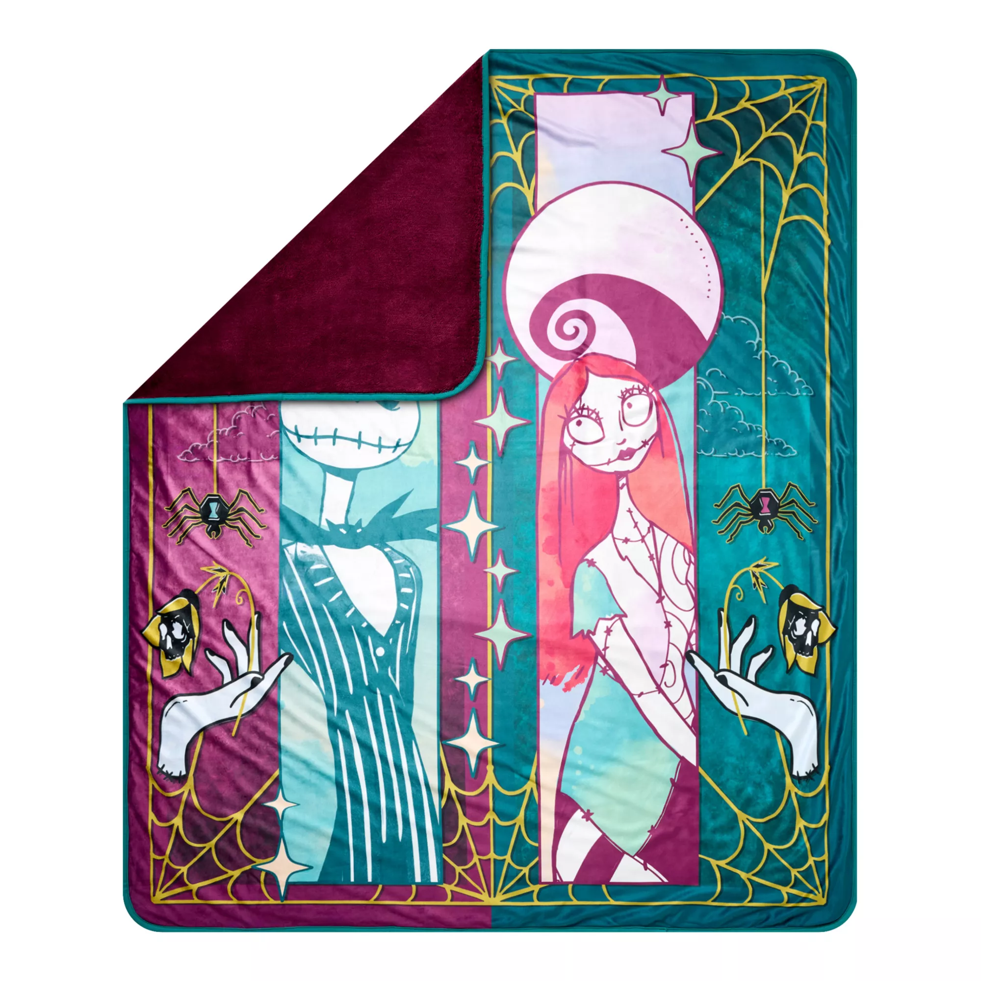 Jack Skellington and Sally The Lovers Fleece Blanket - The Nightmare Before Christmas