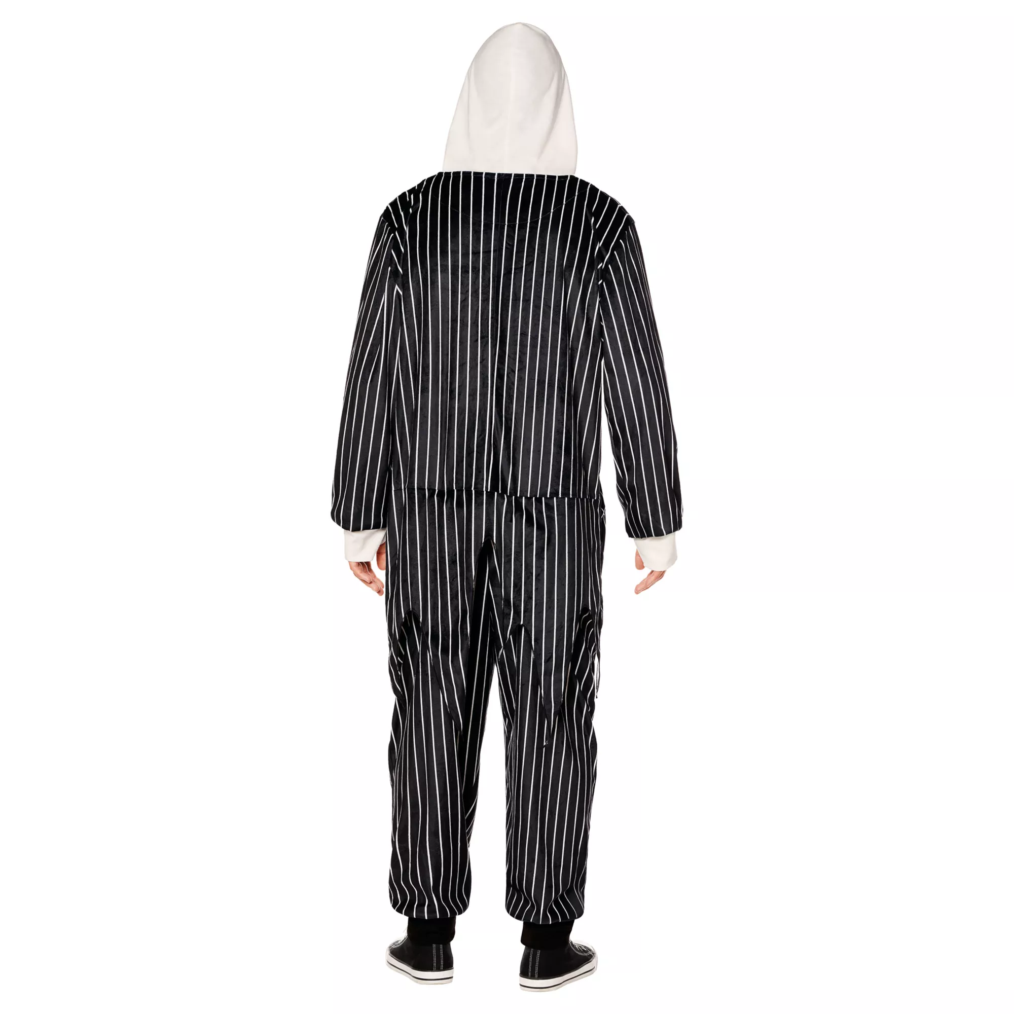 Adult Jack Skellington Hooded Plush Jumpsuit Costume -  The Nightmare Before Christmas