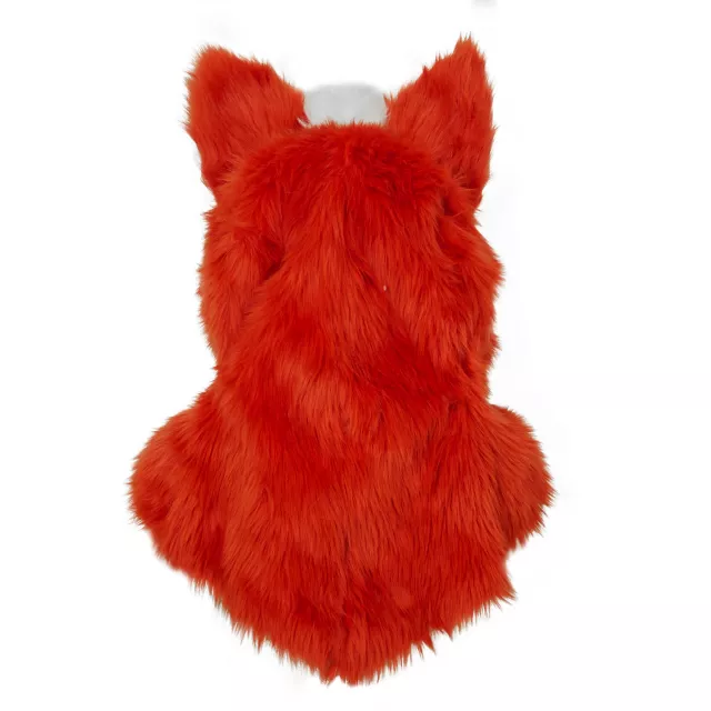 Orange Fox Furry Head Full Mask