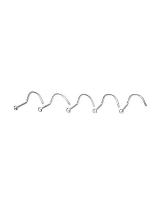 CZ Screw Nose Ring - 5 Pack - Lifetime Warranty - by Spencer's