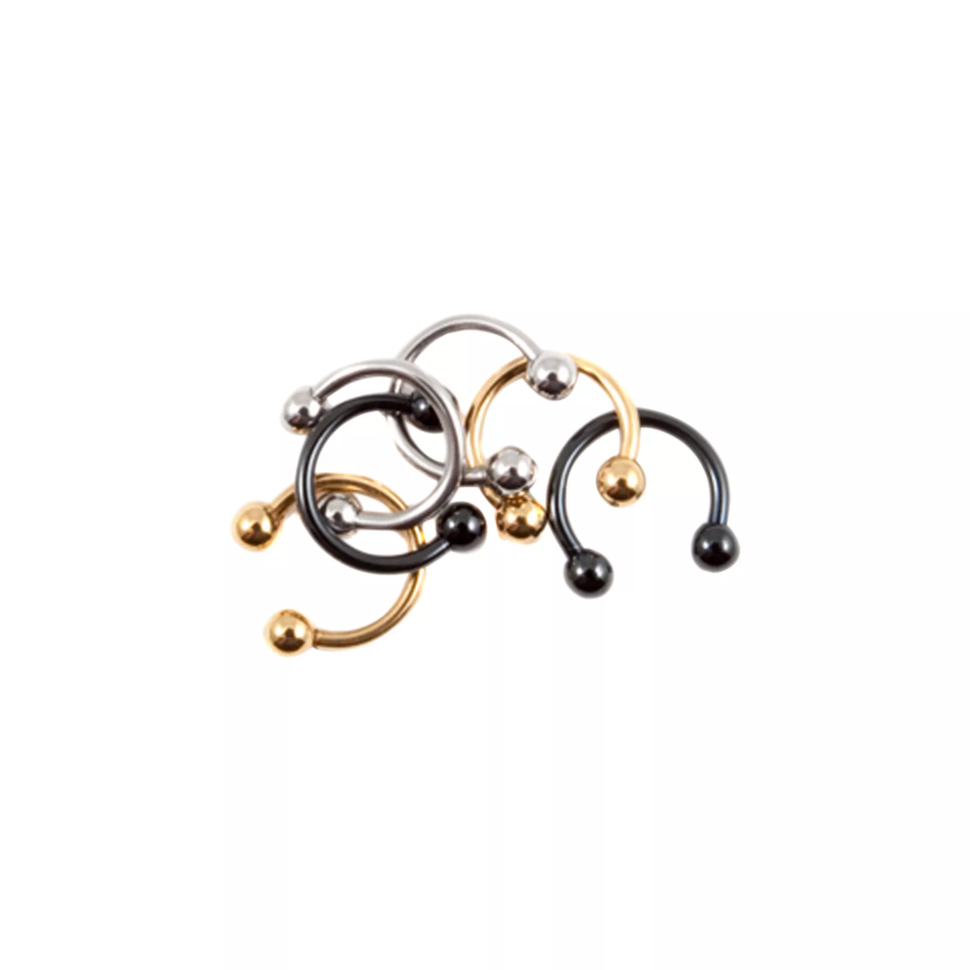 Multi-Pack Plated Horseshoe Rings - 3 Pair at Spencer's
