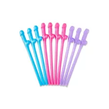Bachelorette Party Penis Straw - 10 Pack at Spirit Halloween